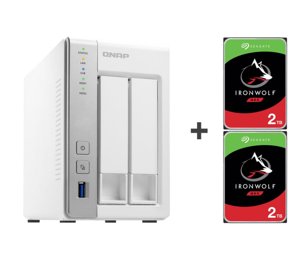 QNAP TS-231P 4TB (2xHDD, 2x1.7GHz, 1GB, 3xUSB, 2xLAN) - 421671 - zdjęcie